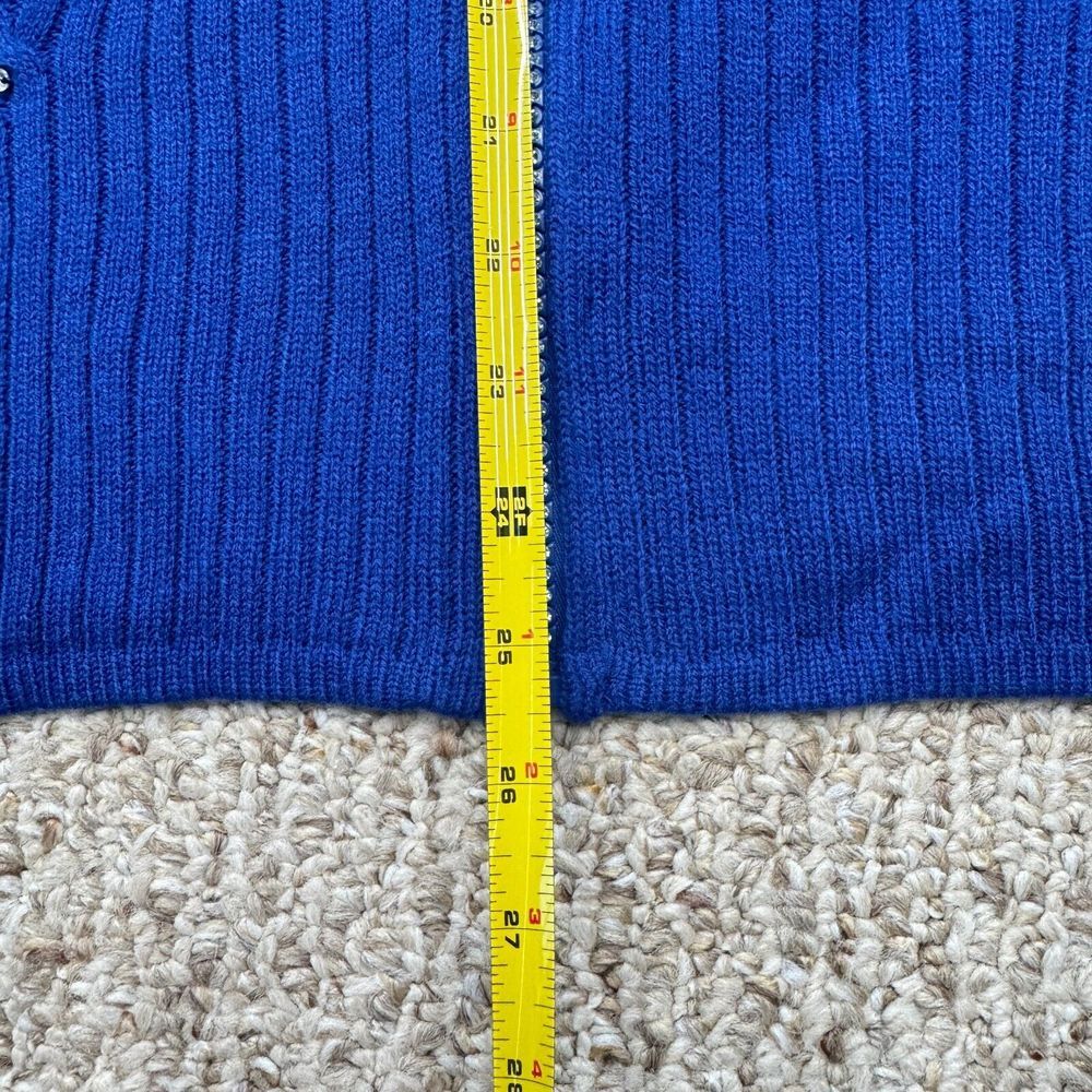 Bright Quacker Factory Womens Size M Blue Sparkle Diamond Full Zip Jacket Long S - Picture 2 of 9